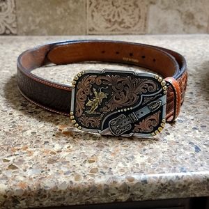 Mens Ariat Alligator belt